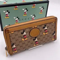 美品 GUCCI 長財布 ディズニー ミッキー レディース 2020年限定品 新品】グッチ/全ファスナー付長財布/ジップアラウンド