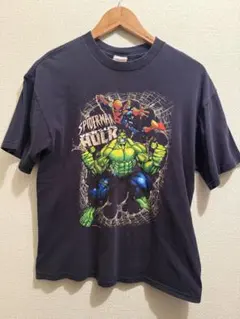 00s MARVEL スパイダーマン＆ハルク　プリント　Tシャツ