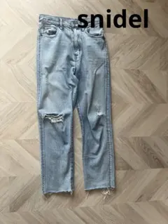 スナイデル　クラッシュデニムパンツ