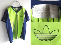 希少 80s-90sビンテージ adidas ジャージーVネックTシャツ M