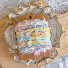 RESTOCK✧ながさたっぷり引き揃え糸5m きらきらレインボーファンシーヤーン