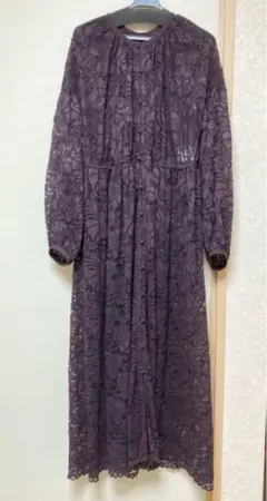 REKISAMI総レース　ワンピース（キャミ付き） 1 紺色に近い紫色 レース