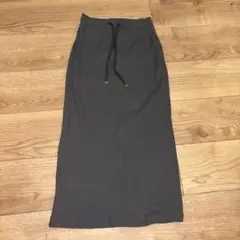 チャオパニック　S リブ ロングタイトスカート グレー