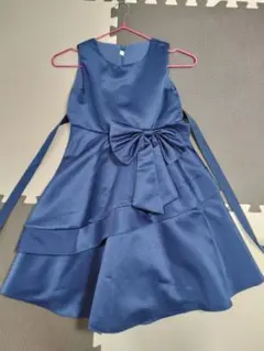キッズ ドレス ネイビー 130cm リボン フォーマル