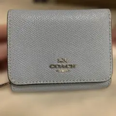 COACH 二つ折り財布 ライトブルー
