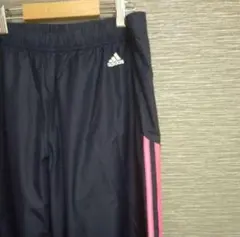 美品 adidas トレーニングパンツ ネイビー ピンク OTサイズ