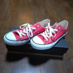 ち*。様 CONVERSE レッド ローカットスニーカー