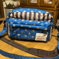 未使用 GAENPO BAG 水玉ストライプ ショルダーバッグ