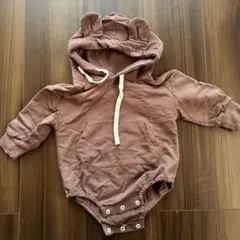 くま耳ベビー用ロンパース 60サイズ