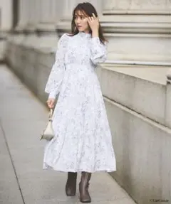 リリアンカラット　花柄　ワンピース　ロングワンピース