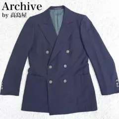 ✨紺ブレ✨　 銀ボタン　 ダブルレスト　M　ジャケット　濃紺　アーカイブのサムネイル