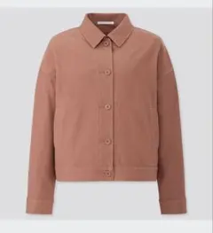 ブラウン ボタン付きジャケット XL