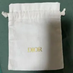 DIOR ホワイト 巾着ポーチ