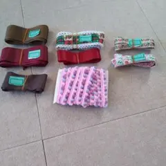 サテンリボンとポンポンリボンセット