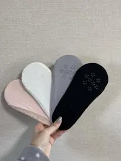 レース付きストッキング　ソックス4色セット