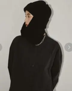 todayful フライトキャップ ニット帽 2way 黒