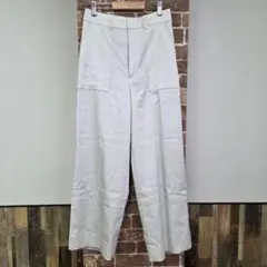 シップス　パンツ　オフホワイト　レディース　チノパン　カーゴ　ワイド　サイズ36
