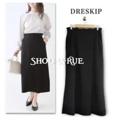 シューラルー ドレスキップ 洗える スリットロングタイト ナロースカート 黒 Ｌ