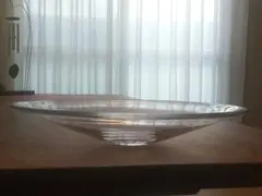 『Sghr ガラス大皿』ピアット：宙吹プレート（27cm）2枚セット