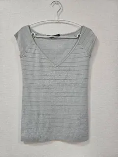 DONNA KARAN NEW YORK リブニット 半袖トップスのサムネイル