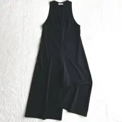 美品 プラージュ Vent et Plage フレアオールインワン 黒 38のサムネイル