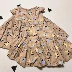 BREEZE チュニック　星柄フリル付きトップス 120 90 ２点セット