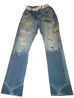 セール★大幅値下げ★ヒステリックミニ　デニム風柔らかパンツ 140cm 美品