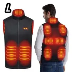 新品✨L 電熱ベスト USB充電 ヒーターベスト 男女兼用 速暖 3段階