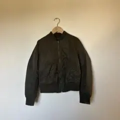 ユニクロ　ダークグリーンMA-1ジャケット　カーキ　m UNIQLO