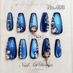 オーダー　マグネットネイル　ラメ　ビジュー　ネイルチップ　カラー変更無料