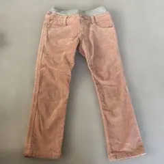 110センチ　ピンク コーデュロイ ストレートパンツ