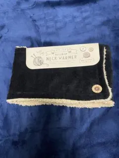 ネックウォーマー フリース ボア ボタン付き ブラック