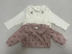 バースデイ　ロンパース　さくらんぼ　80cm　2枚セット