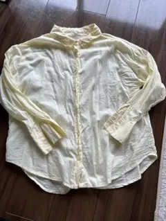 コカ　coca カラーシャツ　イエロー　M ガーゼシャツ