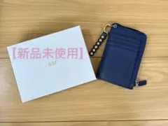 【新品未使用】【箱付き】イアパピヨネ フラグメントケース ネイビー 本革スタッズ