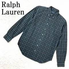 Ralph Lauren 長袖シャツ グリーンチェック 170 B1610