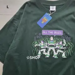 ディズニー ピクサー トイストーリー5 バズライトイヤー 半袖tシャツ 緑 Lのサムネイル