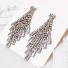 No.501 キラキラシルバービジューピアス 韓国 上品 高見え 量産型