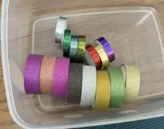 グリッター マスキングテープ 15個セット ハンドメイド