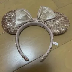 ミニー　カチューシャ ピンクゴールド　スパンコール