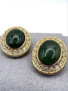 マスカットグリーン✨S925】天青凍×白蝶貝 存在感抜群 ジュエリー 