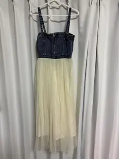 デニムトップ キャミワンピース