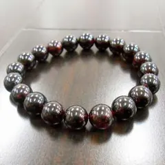 【不動明王の滝】天然石3Aガーネット10mmブレスレット【浄化済み!!】