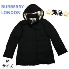 【極美品】バーバリー ダウンコート ノバチェック フード付 美シルエット S 黒 極美品 バーバリー ダウンコート ノバチェック フード ベルト M