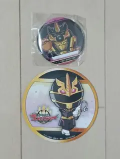 ゴジュウジャー【新品未使用】ユニコーン　缶バッチ、コースターセット