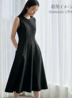 UNIQLO×Theoryコラボウルトラストレッチブラックノースリーブワンピース