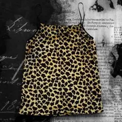 00s 平成ギャル y2k グランジ ヒョウ柄 レオパード ベロアキャミソール