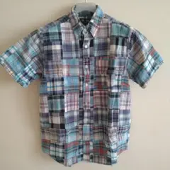 BEAMS 半袖チェックシャツ Mサイズ