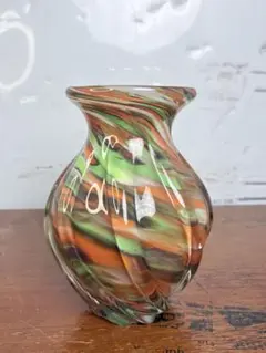 MURANO ムラーノガラス ムラノ カラフル ストライプ 一輪挿し 花器