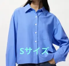 ユニクロ　オックスフォードシャツ　ブルー